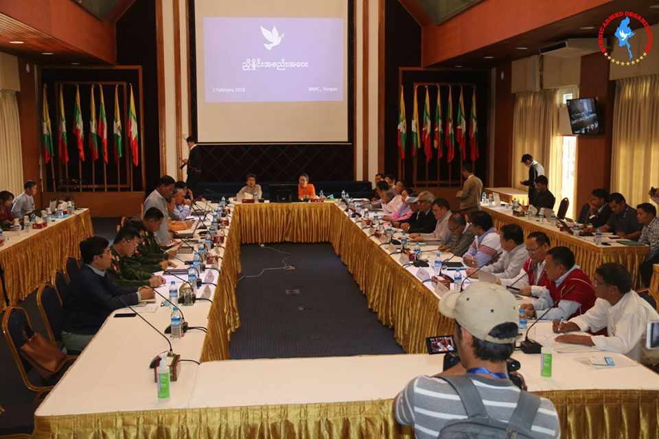 The Negotiation Meeting between the Government and NCA-S EAO held in NRPC, Yangon today