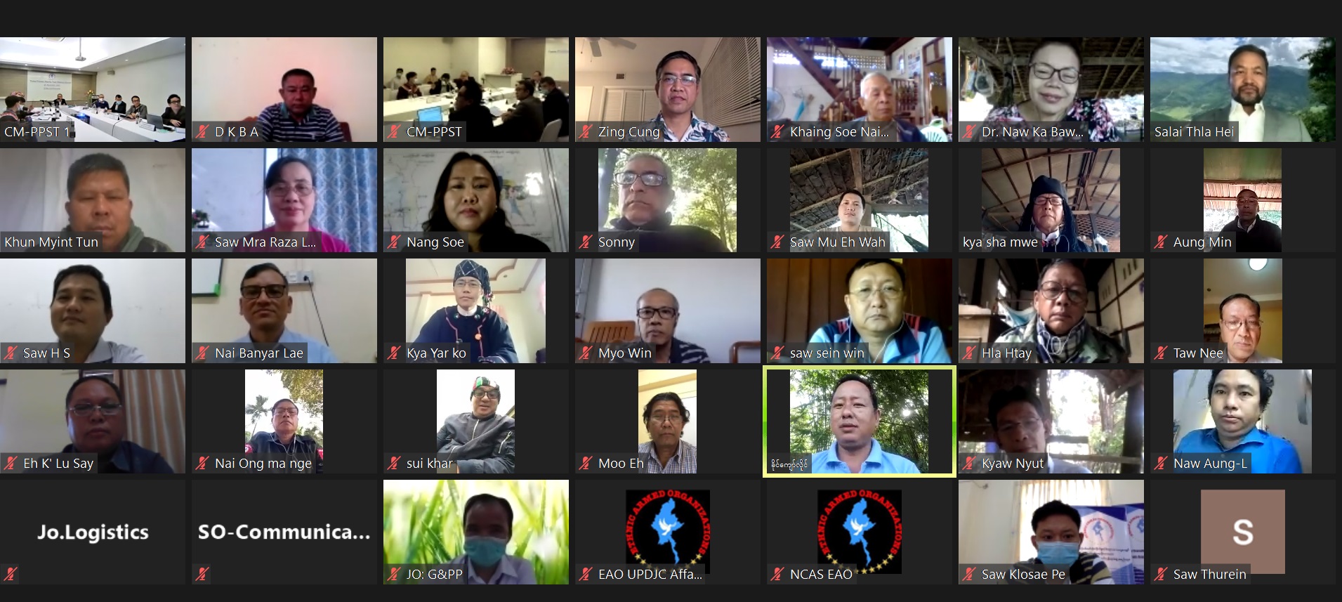 Peace Process Steering Team Meeting (12/ 2020) held through online video conference today